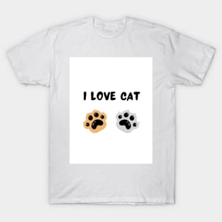 I love cat typography illustration design T-Shirt